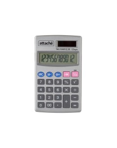Калькулятор карманный ATC 333 12P 12 разрядов серебристый Attache