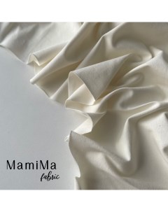 Ткань кулирка молочный 03204 отрез 100x180 см Mamima fabric