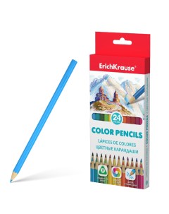 Цветные карандаши трехгранные 24 цвета Erich krause