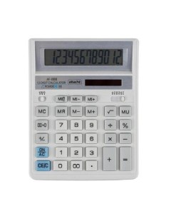 Калькулятор настольный AF 888 12 разрядов белый серый Attache
