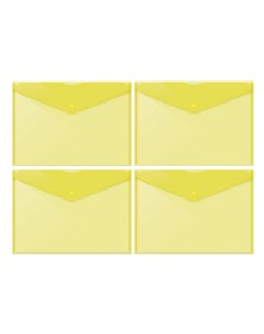 Папка конверт Dolce Costo D00399 YL на кнопке А4 150мкм полупрозрачная желтая 10 штук Dolce сosto