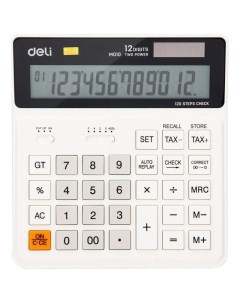 Калькулятор бухгалтерский EM01010 12 разрядный белый Deli