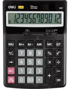 Калькулятор настольный Smart E1507 12 разрядный черный Deli