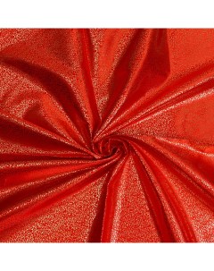 Ткань Атлас красный с золотыми завитками 100х150 см Страна карнавалия