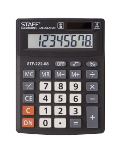 Калькулятор настольный Plus STF 222 8 разрядов Staff