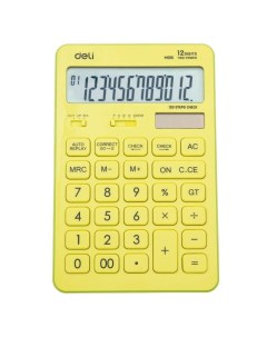 Калькулятор настольный Touch EM01551 12 разрядный желтый Deli