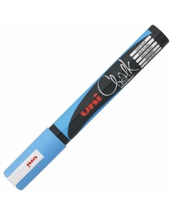 Маркер меловой UNI Chalk 1 8 2 5 мм ГОЛУБОЙ PWE 5M L BLUE 3 шт Uni mitsubishi pencil