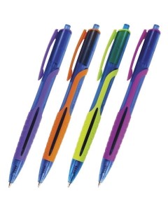 Ручка шариковая масляная автоматическая BRAUBERG Phantom color синяя узел 0 7 мм Nobrand