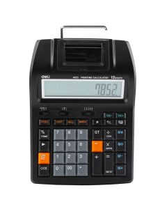 Калькулятор печатающий EM121 EU 12 разрядный черный Deli