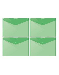 Папка конверт Dolce Costo D00399 GN на кнопке А4 150мкм полупрозрачная зеленая 10 штук Dolce сosto