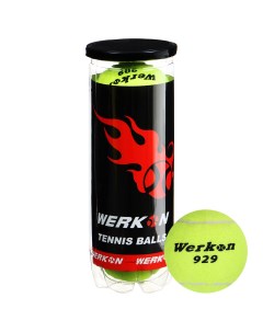 Набор мячей для большого тенниса werkon 929 в тубе 3 шт Nobrand