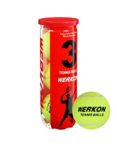 Набор мячей для большого тенниса werkon 989 с давлением 3 шт Nobrand