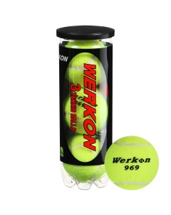 Набор мячей для большого тенниса werkon 969 с давлением 3 шт Nobrand