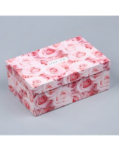 Коробка подарочная прямоугольная упаковка love you 24 х 15 5 х 9 5 см Дарите счастье