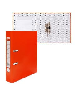 Папка регистратор а4 50 мм полипропилен металлическая окантовка карман на корешок собранная оранжева Calligrata