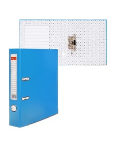 Папка регистратор а4 50 мм полипропилен металлическая окантовка карман на корешок собранная голубая Calligrata