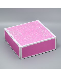 Коробка подарочная складная упаковка you are beautiful 33 х 33 х 12 см Дарите счастье
