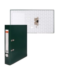 Папка регистратор а4 50 мм полипропилен металлическая окантовка карман на корешок собранная зеленая Calligrata