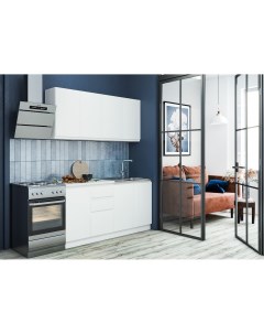 Кухонный гарнитур стиль 1600 белый белый Клик мебель