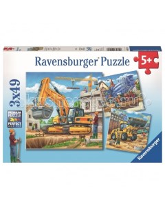 Пазл Большие строительные машины 3х49 элементов Ravensburger