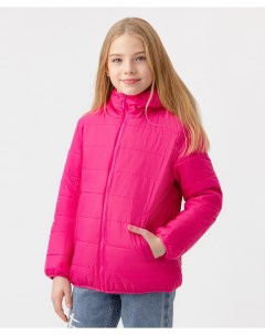 Куртка утепленная с капюшоном розовая Button blue