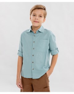 Рубашка голубая для мальчика Button blue