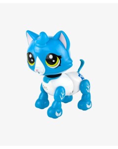 Интерактивная игрушка Робо котенок бело голубой 1toy