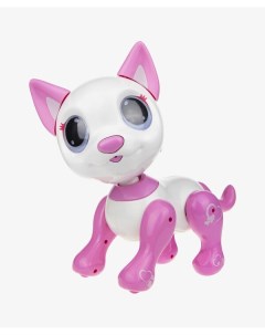 Игрушка интерактивная Робо котенок бело розовый 1toy