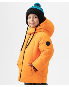Куртка зимняя с капюшоном и манжетами оранжевая Button blue