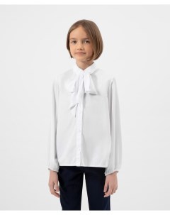 Блузка комбинированная белая Gulliver
