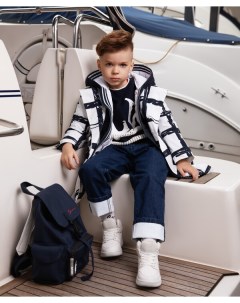 Комплект тренч и тонкое стеганое пальто мультицвет для мальчика Gulliver