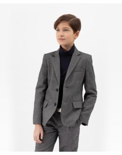 Пиджак текстильный с нагрудным карманом серый Gulliver