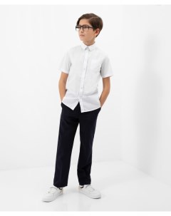 Сорочка классическая с коротким рукавом белая для мальчика Gulliver