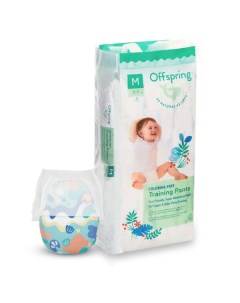 Трусики подгузники M 6 11 кг 42 шт расцветка Море Offspring