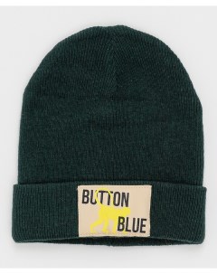 Зеленая шапка Button blue