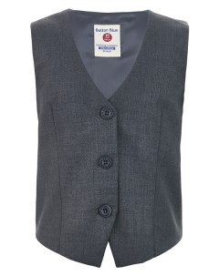 Серый классический жилет Button blue