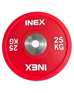 Олимпийский диск в уретане 25кг PU Bumper Plate TF P2100 25 красный белый Inex