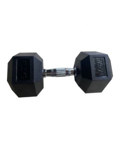 Обрезиненная гексагональная гантель 17 5кг Hex Dumbbell TF D2017 17 5 черный Inex