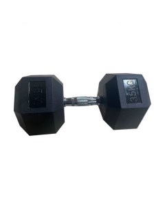 Обрезиненная гексагональная гантель 35кг Hex Dumbbell TF-D2017-35 черный Inex