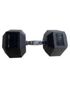 Обрезиненная гексагональная гантель 30кг Hex Dumbbell TF D2017 30 черный Inex