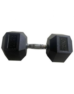 Обрезиненная гексагональная гантель 25кг Hex Dumbbell TF-D2017-25 черный Inex