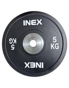 Олимпийский диск в уретане 5кг PU Bumper Plate TF P2100 05 черный серый Inex