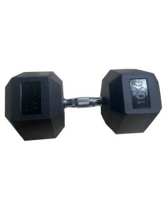 Обрезиненная гексагональная гантель 40кг Hex Dumbbell TF-D2017-40 черный Inex
