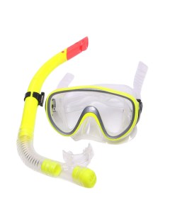 Набор для плавания маска трубка E33110 3 желтый ПВХ Sportex