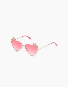 Розовые солнцезащитные очки в форме сердца Gloria jeans