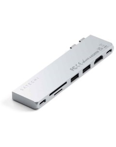 Адаптер ST HUCPHSS USB C Pro Hub Slim silver Satechi