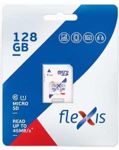 Карта памяти 128GB FMSD128GU1A Cl10 U1 c адаптером Flexis