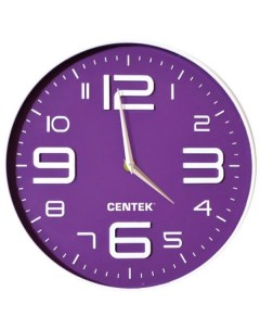 Часы настенные Centek CT 7101 Violet круглые 30см объемные цифры CT 7101 Violet круглые 30см объемны