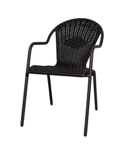 Кресло Manoko 2 54x66x88 см искусственный ротанг цвет черный Без бренда