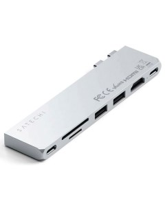 Хаб USB USB C Pro Slim Silver ST HUCPHSS Satechi